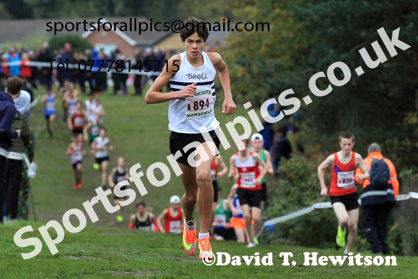 Boys Under-15s, 2022 National Cross Country Relays, Berry Hill Park, Mansfield.  Photo: David T. Hewitson/Sports for All Pics
